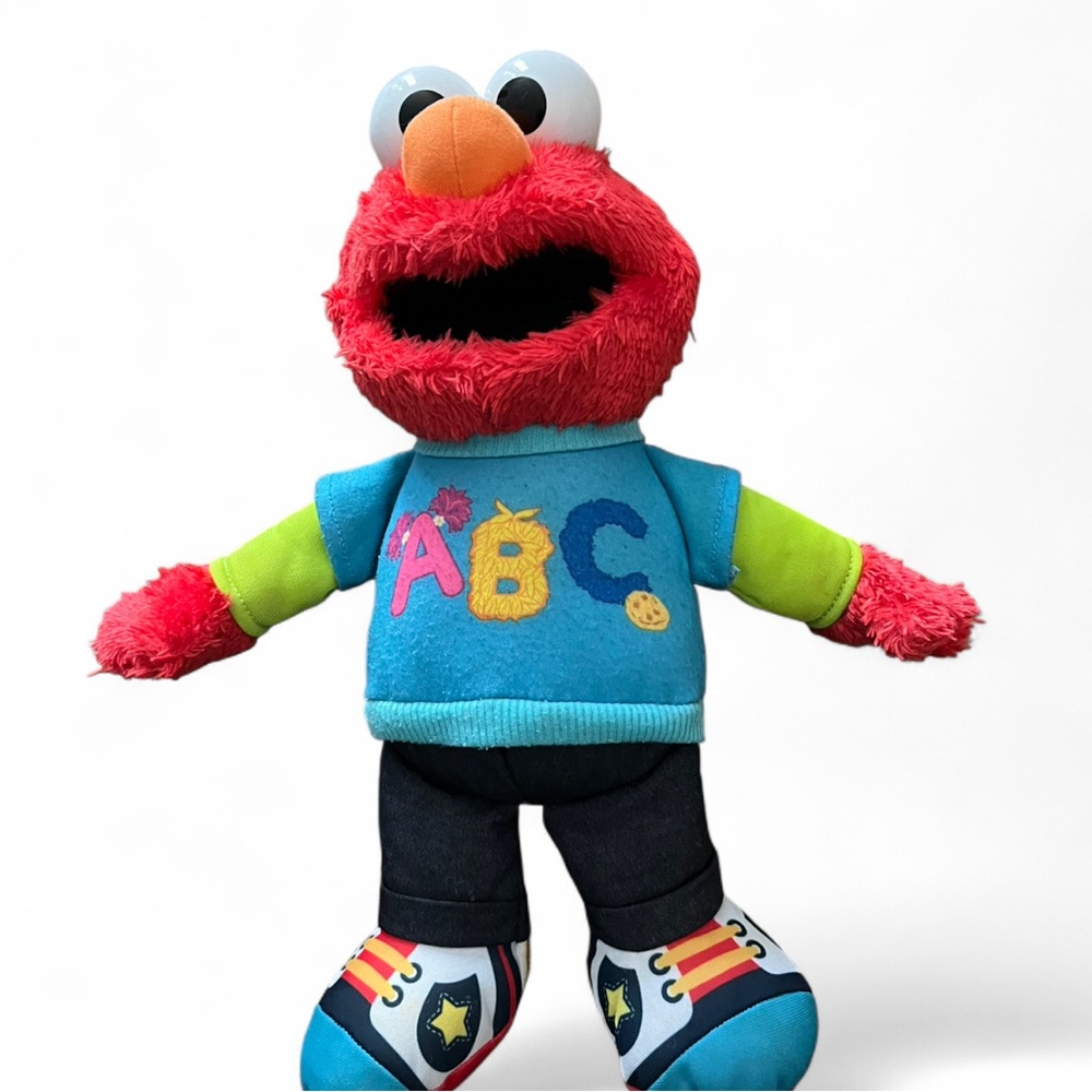 Sesame Street Elmo Plush with Colorful ABC Shirt